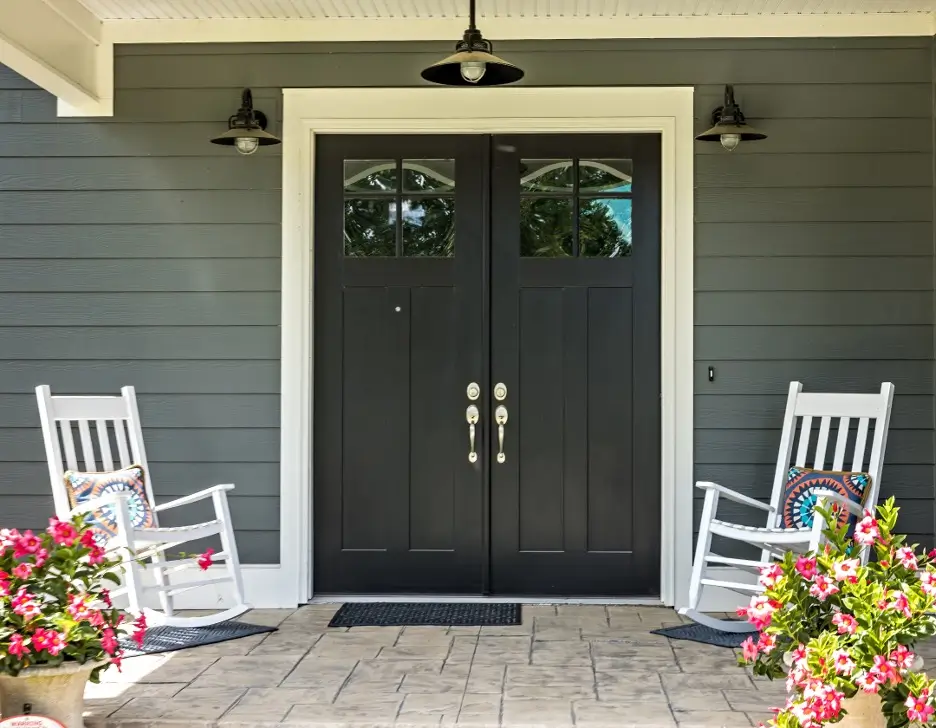 A beautiful front porch display of a home.