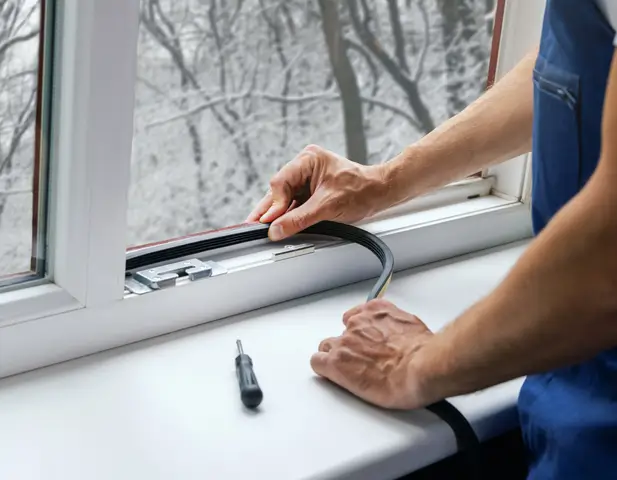 Someone resealing their windows.